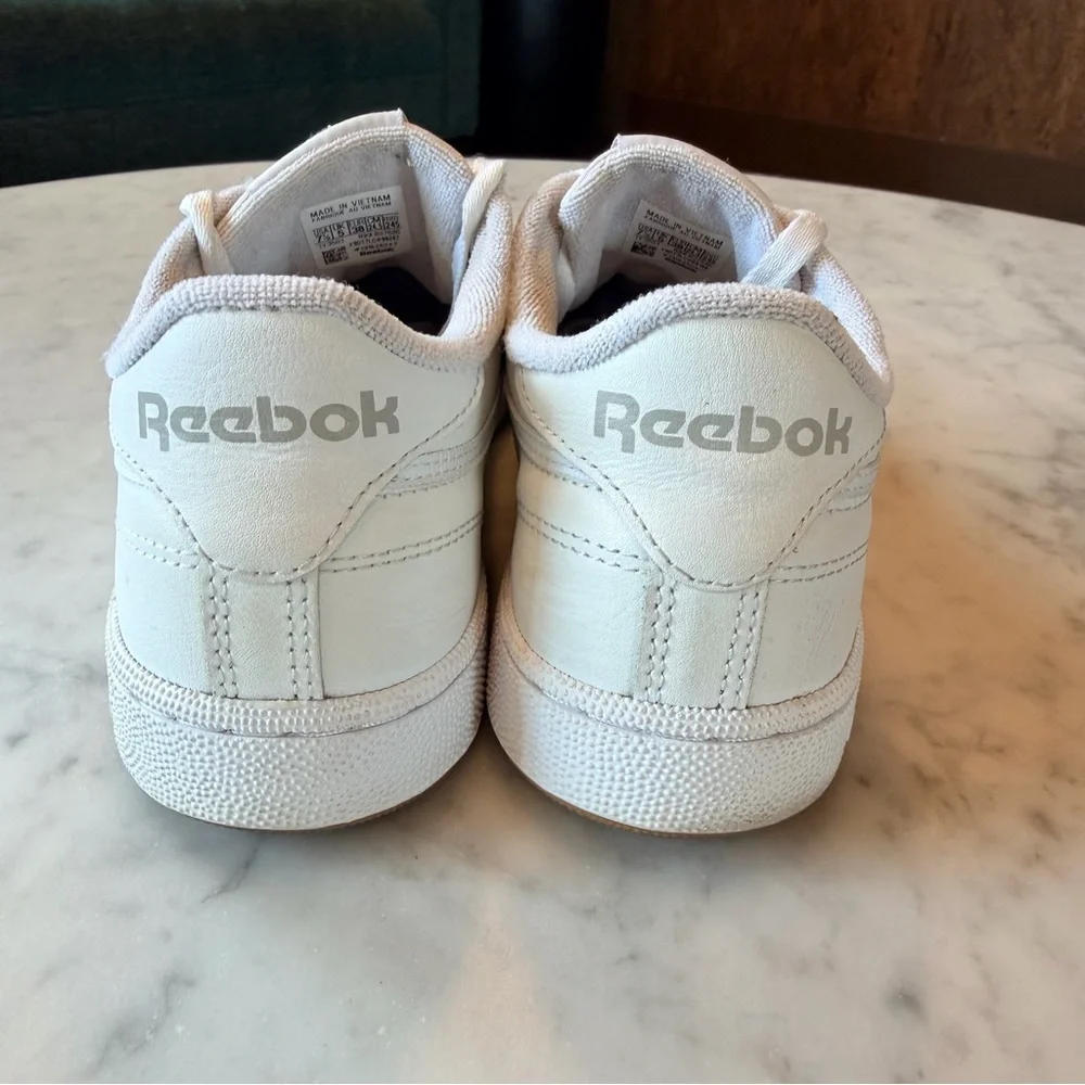Reebok Club C 85 White Leather Gum Sneakers 7.5